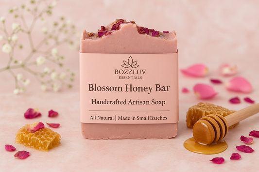 Blossom & Honey Artisan Soap Bar– Cold Process, All-Natural, Moisturizing Goat Milk Bar