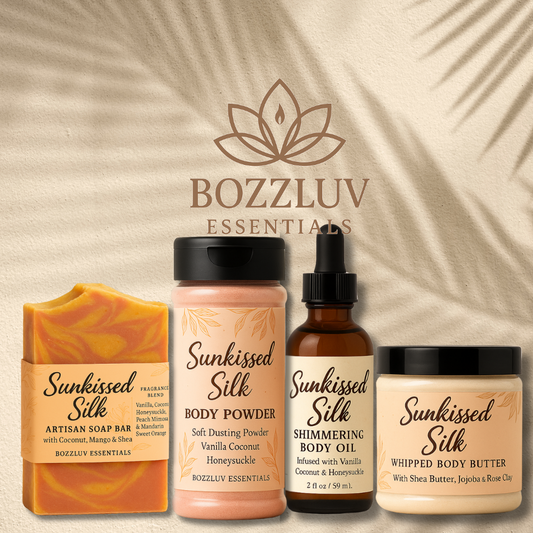 Sunkissed Silk Soft Body Dusting Powder – Natural Vanilla Coconut Honeysuckle Talc-Free Glow