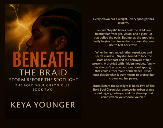 Website preview for Beneath the Braid: Storm Before the Spotlight, Book Two.