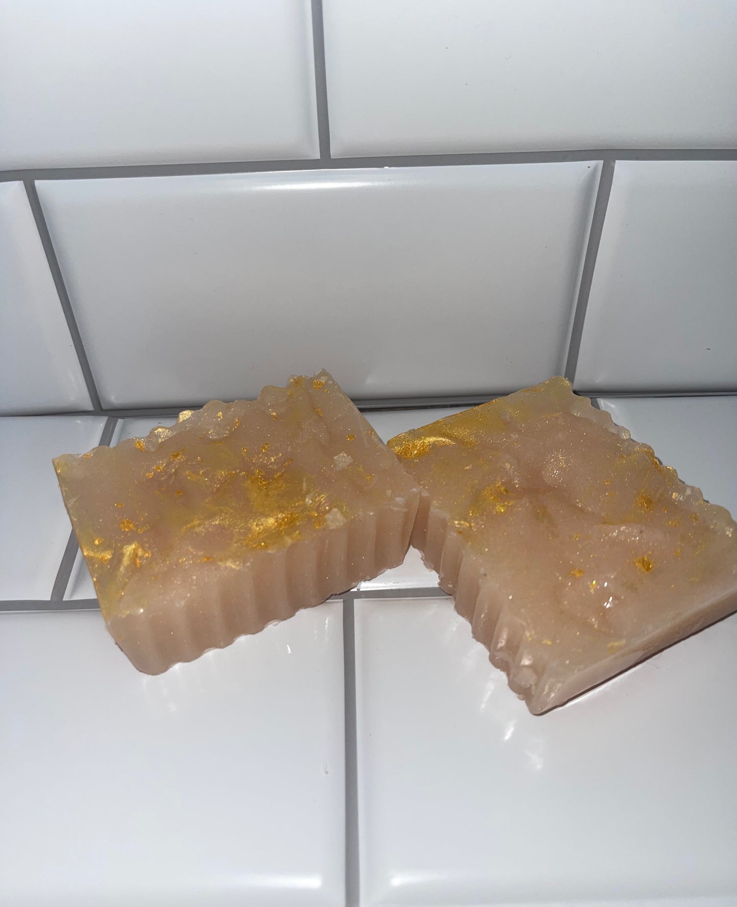 BozzLuv Gold Brick honey almond soap two-pack.