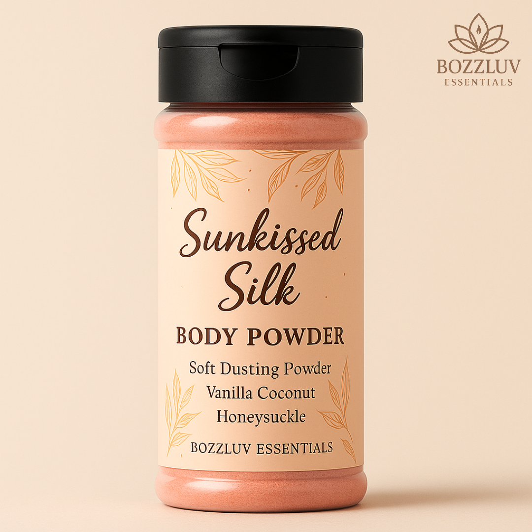 Sunkissed Silk Soft Body Dusting Powder – Natural Vanilla Coconut Honeysuckle Talc-Free Glow