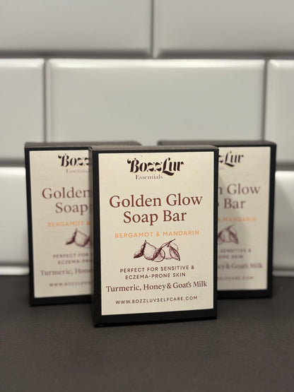 Golden Glow Bar – Turmeric, Honey & Goat’s Milk Soap for Sensitive & Eczema-Prone Skin
