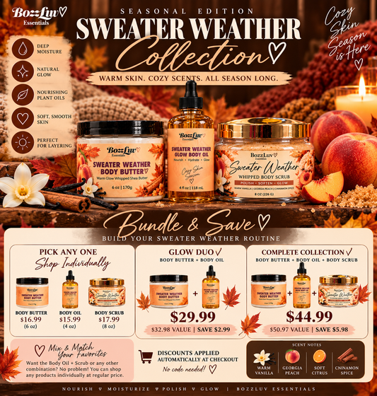 Sweater Weather Collection | Body Butter, Body Oil & Body Scrub