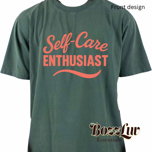BozzLuv Essentials “Self-Care Enthusiast” Oversized Vintage Tee (Original Illustrated Design)