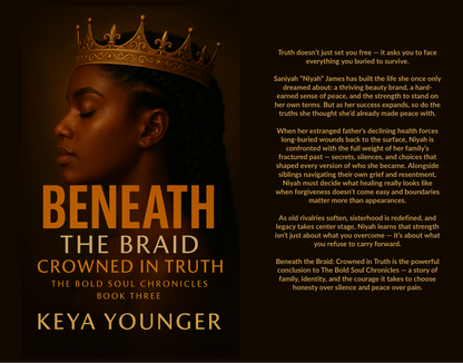 Website preview for Beneath the Braid: Crowned in Truth, Book Three.
