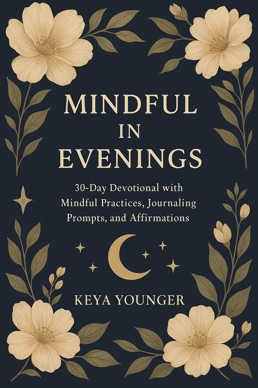 Mindful in Evenings 30-day Christian devotional eBook for rest, reflection, and peace before bed.