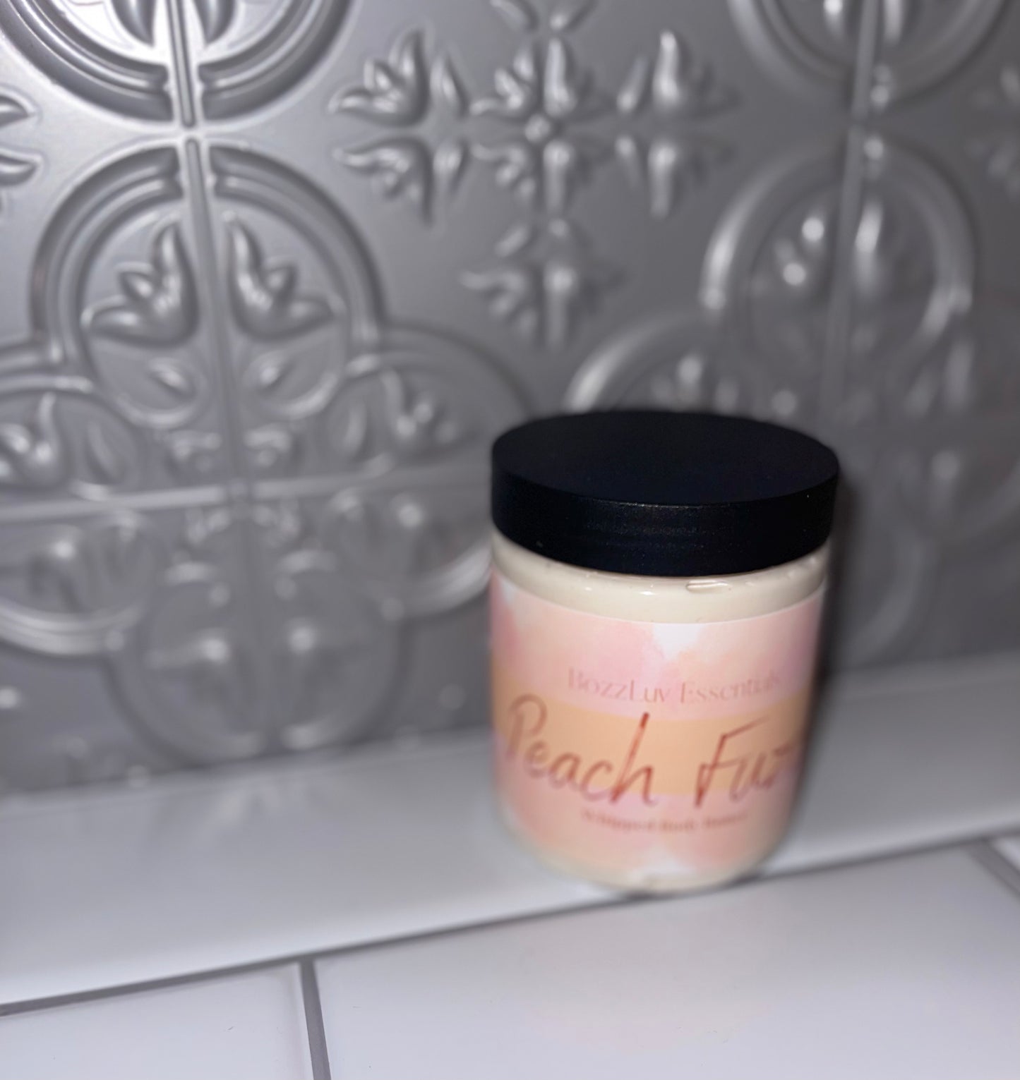 BozzLuv Peach Fuzz whipped shea body butter.