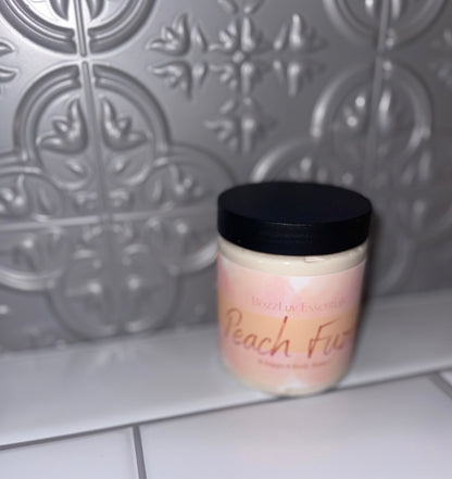 BozzLuv Peach Fuzz whipped shea body butter.