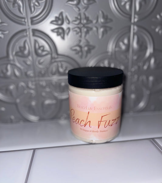Peach Fuzz whipped body butter 6 oz by BozzLuv Essentials.