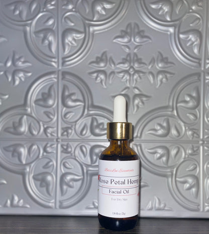 Rose Petal Hemp Facial Oil product image by BozzLuv Skin Care.