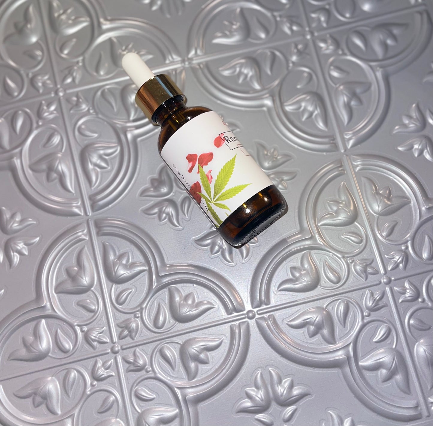 Rose Petal Hemp Facial Oil 2 oz skincare product image.