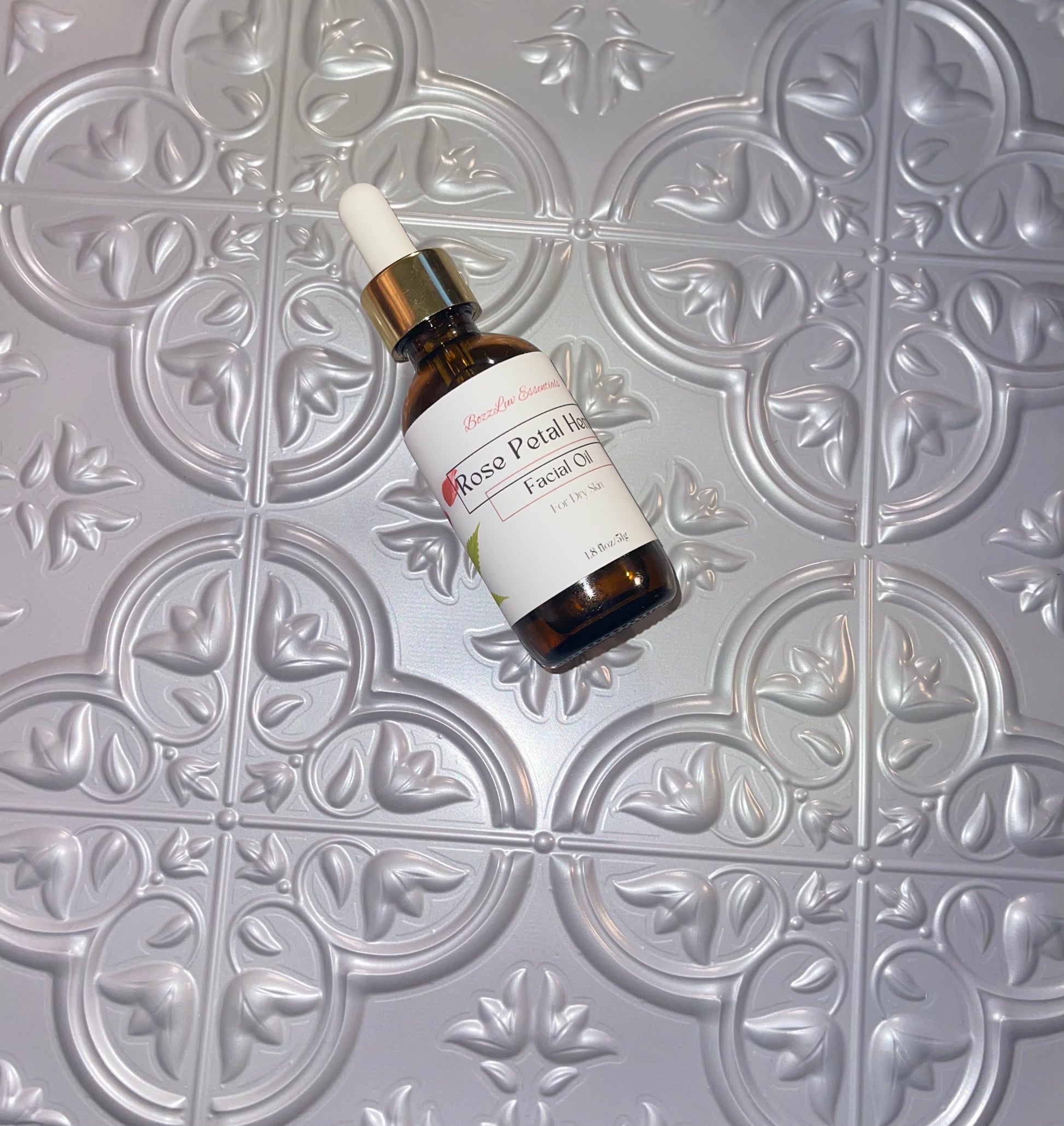 Rose Petal Hemp Facial Oil product photo.